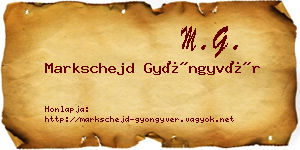 Markschejd Gyöngyvér névjegykártya